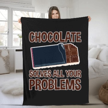 Discover Chocolate Solves All Your Problems Fleece Blankets
