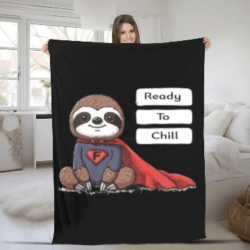 Discover Sloth Superhero Sloths Chill Out Superpower Fleece Blankets