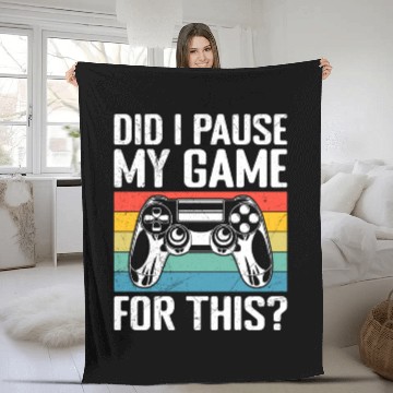 Discover Video Player Did I Pause My Game for This? Fleece Blankets