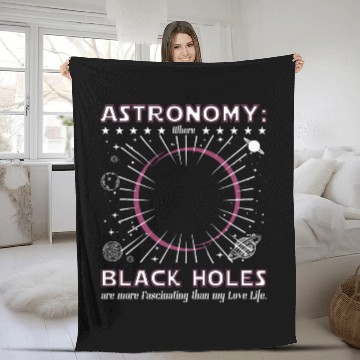 Discover Astronomy black hole Fleece Blankets
