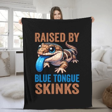 Discover Lizard Collector Reptile Lover Blue Tongue Skink Fleece Blankets