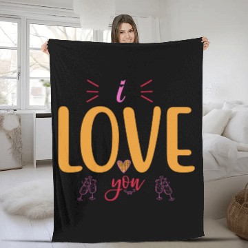 Discover Love You Fleece Blankets