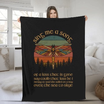 Discover Outlander Theme Sing Me A Song Trees Dragonfly Fleece Blankets