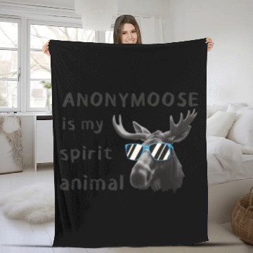 Discover Anonymoose Is My Sprit Animal Cool Moose Fleece Blankets