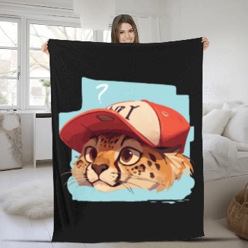Discover Surprised Cheetah Fleece Blankets