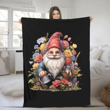 Discover 3D christmas sticker circle Santa Claus Fleece Blankets
