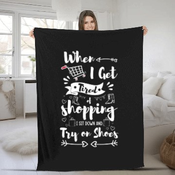 Discover Shopping Addict Money Fleece Blankets