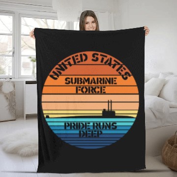 Discover Sunset Us Submarine Force Pride Runs Deep Fleece Blankets
