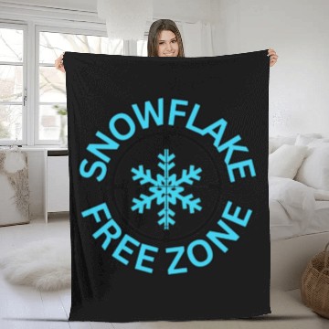 Discover SNOWFLAKE FREE ZONE Fleece Blankets