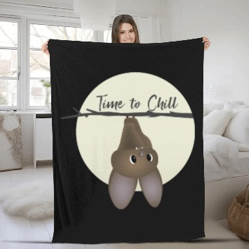 Discover Bat - Time to Chill Fleece Blankets