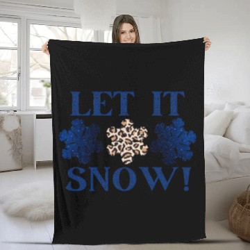 Discover Let It Snow Fleece Blankets