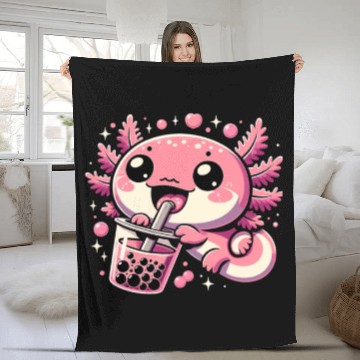 Discover Kawaii Bubble Tea Boba Lover Cute Asian Culture Fleece Blankets