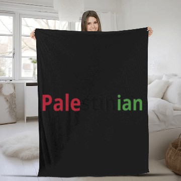 Discover Free Palestine, red black and green, watermelon Fleece Blankets