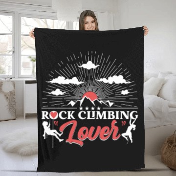 Discover Rock Climbing Lover Fleece Blankets