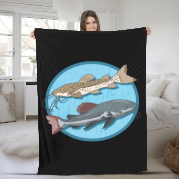 Discover Catfish Fisherman Catfishing Catfishes Fleece Blankets
