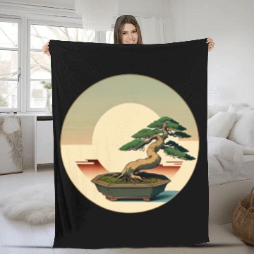 Discover Elegant Bonsai Fleece Blankets