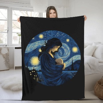 Discover Breastfeeding Starry Night Fleece Blankets Motherhood