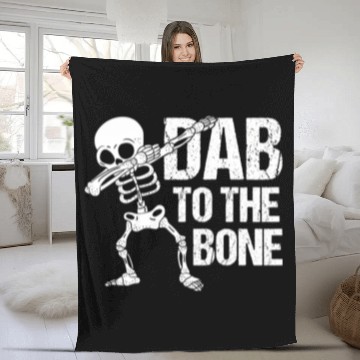 Discover Dab To The Bone Dancing Skeleton Halloween Fleece Blankets