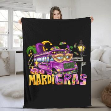 Discover Mardi Gras Fleece Blankets