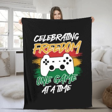 Discover Controller Celebrating Freedom One Game at a Time Fleece Blankets