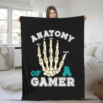 Discover Anatomy of a Gamer Gaming Hand Video Game Fleece Blankets