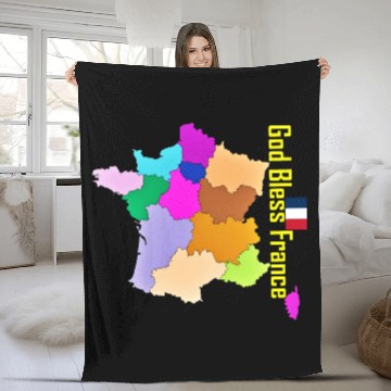 Discover God Bless France Fleece Blankets