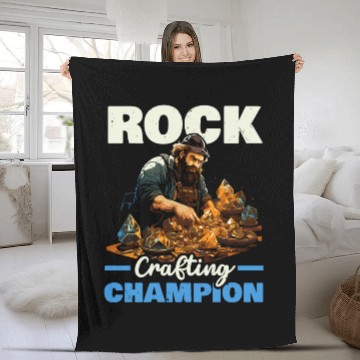 Discover Lapidary Artist Gemstone Stone Collecting Stone Fleece Blankets