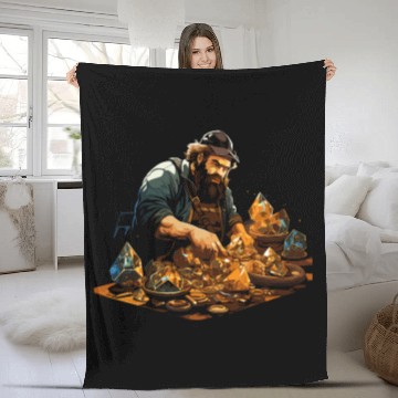 Discover Lapidary Artist Gemstone Stone Collecting Stone Fleece Blankets
