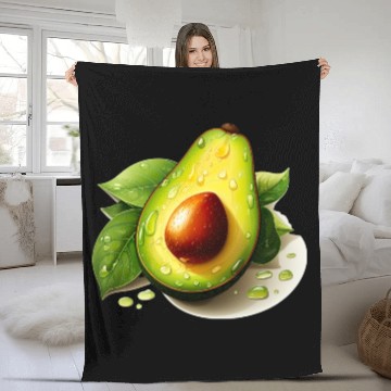 Discover Avocado for a Avocado lover and athlete Fleece Blankets