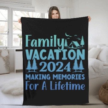 Discover Summer Family Vacation Making Memories Fleece Blankets