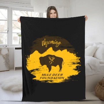 Discover Mule Deer Foundation of Wyoming Fleece Blankets
