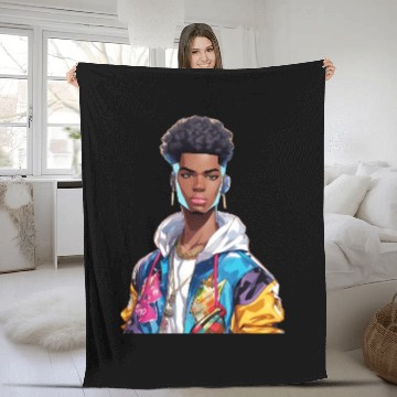 Discover Afro Hip Hop Fleece Blankets