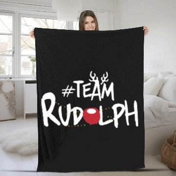 Discover Team Rudolph Funny Christmas Reindeer Lover Meme Fleece Blankets