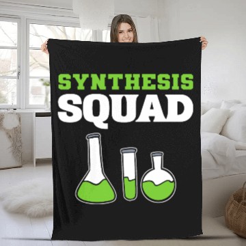 Discover Synthesis Squad Chemist Student Gift Fleece Blankets