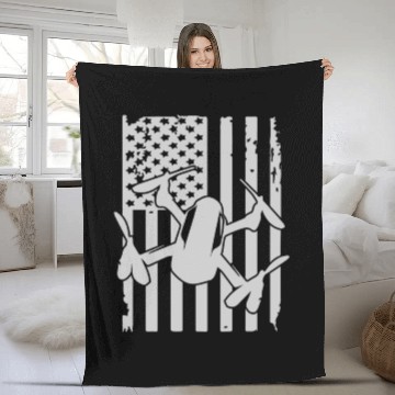 Discover Drone Flag Patriotic Quadcopter Fleece Blankets