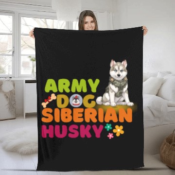 Discover Siberian Husky Dog Husky Dog Lovers Fleece Blankets