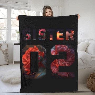 Discover COUPLE FLOWER SISTER 02 Fleece Blankets