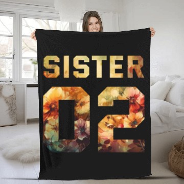 Discover COUPLE FLOWER SISTER 02 Fleece Blankets