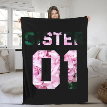 Discover COUPLE FLOWER SISTER 01 Fleece Blankets