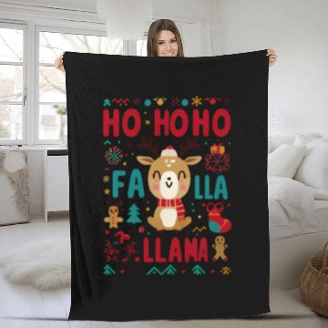 Discover ho ho ho reindeer Fleece Blankets