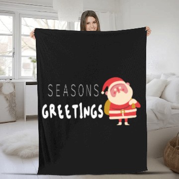 Discover Seasons greetings Christmas outfits Fleece Blankets