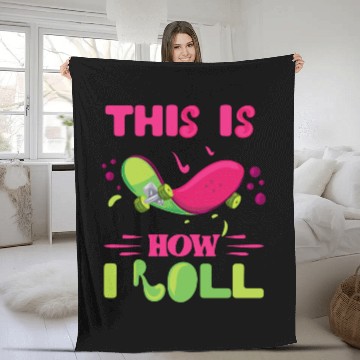 Discover Skateboard Girl Skateboarder Skater This is How Fleece Blankets