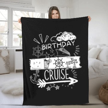 Discover Birthday Cruise Ship Cruise Fleece Blankets