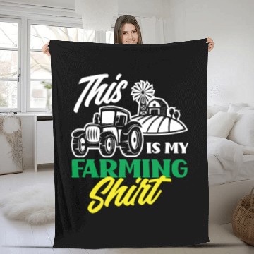 Discover This Is My Farming Fleece Blankets Funny Farmer Gift