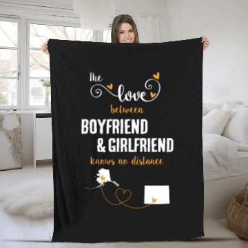 Discover Love Between BF And GF Alaska To Colorado Gift Fleece Blankets