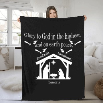 Discover “Glory to God in the highest Fleece Blankets