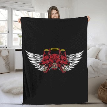 Discover Three Headed Devil Hound Fleece Blankets