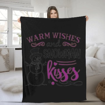 Discover Warm wishes and Snowman kisses Fleece Blankets