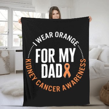 Discover Kidney Cancer Awareness Fleece Blankets, I Wear Orange For