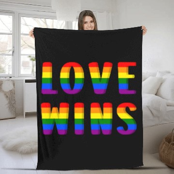 Discover LOVE WINS! LGBTQ Fleece Blankets